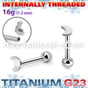 uhein5 titanium barbell internal threading 3mm moon