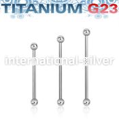 uindb4 titanium industrial straight barbell two 4mm balls