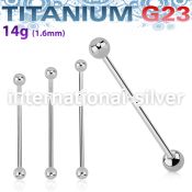 uindb straight barbells titanium g23 implant grade 