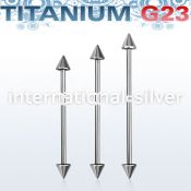 uindcn straight barbells titanium g23 implant grade 