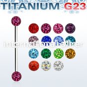 uinfr5 straight barbells titanium g23 implant grade 
