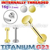 ulbin2 titanium labret internal threading 3mm 4mm round