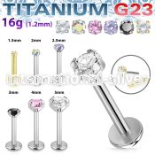 ulbpibpz16 titanium labret 16g stud threadless push in top