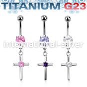 umcdz394 belly rings titanium g23 implant grade belly button