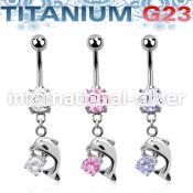 umcdz7 belly rings titanium g23 implant grade belly button
