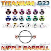 umjnpe5 straight barbells titanium g23 implant grade nipple