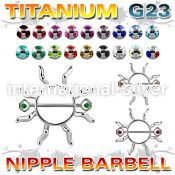 umnp104 straight barbells titanium g23 implant grade nipple