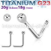 unlb high polished titanium g23 nose stud 2mm ball