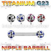 unpfr5a straight barbells titanium g23 implant grade nipple