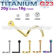 unsb titanium nose screw 20g 2mm ball top