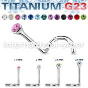 unsc l shape nose studs titanium g23 implant grade nose