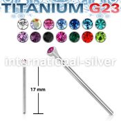 unyc26 titanium bend it to fit nose stud 18g press fit gem