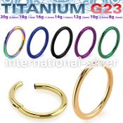 useght16 anodized titanium g23 seamless and segment rings ear othersear lobe ear otherseyebrow helix septum tragus piercing