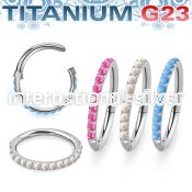 usgsh10op titanium hinged segment hoop 16g outward cnc opals