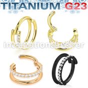 usgsh35t pvd plating titanium hinged segment hoop 16g double