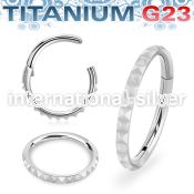 usgsh40 titanium hinged segment hoop 16g outward pyramids