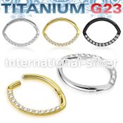 usgtsh21 pvd plating titanium hinged segment hoop cz oval