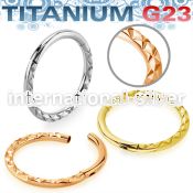usgtsh24 pvd plating titanium segment hoop pattern at side