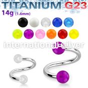 uspuvb4 spirals twisters titanium g23 with acrylic parts labrets chin