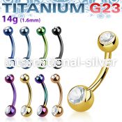 utbn2cs belly rings anodized titanium g23 implant grade belly button