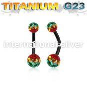 utbnfrsr belly rings anodized titanium g23 implant grade belly button
