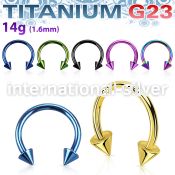 utcbcn horseshoes anodized titanium g23 implant grade belly button