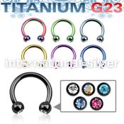 utcbe2c horseshoes anodized titanium g23 implant grade eyebrow