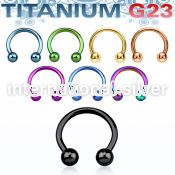 utcbeb horseshoes anodized titanium g23 implant grade belly button