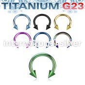 utcbecn horseshoes anodized titanium g23 implant grade belly button