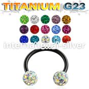 utcbefr4 horseshoes anodized titanium g23 implant grade nose