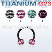 utcbfr6d horseshoes anodized titanium g23 implant grade belly button