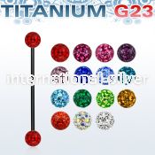 utinfr5 straight barbells anodized titanium g23 implant grade 