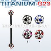 utinfr5a straight barbells anodized titanium g23 implant grade
