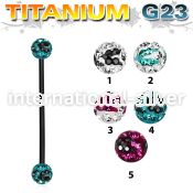 utinfr5c straight barbells anodized titanium g23 implant grade 