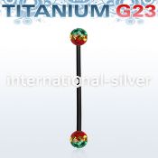utinfr5r straight barbells anodized titanium g23 implant grade