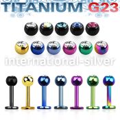 utlbc4 labrets lip rings anodized titanium g23 implant grade labrets chin