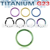 utsg16 seamless segment rings anodized titanium g23 implant grade eyebrow
