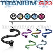 utspe2c spirals twisters anodized titanium g23 implant grade eyebrow