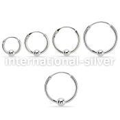 vbcr16s 925 silver ball closure earrings (1.2mm) with 3mm ball