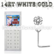 wgszc l shape nose studs gold nose