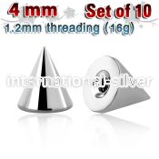 xcn4s loose body jewelry parts surgical steel 316l 