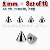 xcon5 loose body jewelry parts surgical steel 316l belly button