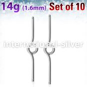 xinb14g loose body jewelry parts surgical steel 316l belly button