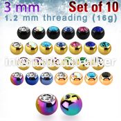 xjbt3s loose body jewelry parts anodized surgical steel 316l belly button