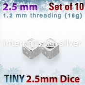 xsdi25 loose body jewelry parts surgical steel 316l 