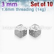 xsdi3g loose body jewelry parts surgical steel 316l belly button