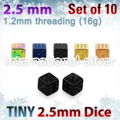 xsdit25 loose body jewelry parts anodized surgical steel 316l 