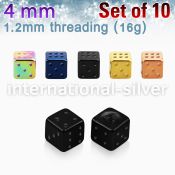 xsdit4s loose body jewelry parts anodized surgical steel 316l belly button