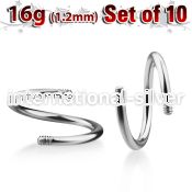 xsp16g loose body jewelry parts surgical steel 316l belly button