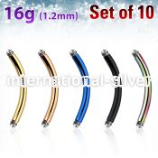 xtbn16g loose body jewelry parts anodized surgical steel 316l belly button